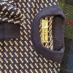 L. L. Bean Norwegian Fisherman's Sweater Size L Worn